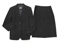 INDIVI インディヴィ セットアップ ジャケット スカート スーツ size8/黒 ■■ レディース