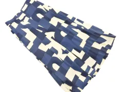 INDIVI インディヴィ 総柄 プリーツ スカート size40/クリームx紺 ■■ レディース