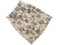 JUSGLITTY ジャスグリッティー フロッキープリント 千鳥柄 スカート size1/白ｘ黒x茶 ◇■ レディース