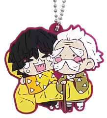 【中古】雑貨 我妻善逸＆善逸の師匠 「鬼滅の刃 キャラばんちょうこうラバーマスコット 陸ノ型」