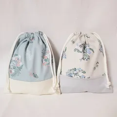 sale ハンドメイド コップ袋 給食袋 巾着 2枚セット