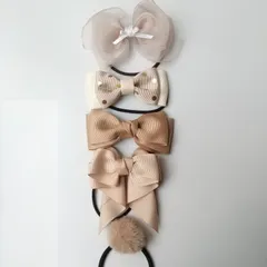 リボンヘアゴム 5点セット