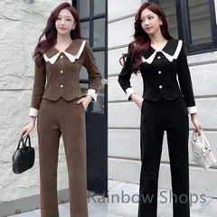 卒業式 服 母 40代 セレモニースーツ ツイード パンツスーツ ママ セットアップ レディース★秋冬★おしゃれ 入園式 入学式 卒園式 上下セット フォーマル★通勤★OL