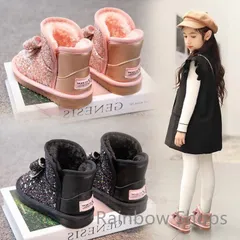 ムートンブーツ キッズ ブーツ 女の子 子供 ショートブーツ 靴★裏起毛★秋冬 冬靴 キッズ シューズ ★子供靴★ボアブーツ 暖かい シューズ キッズ靴 女の子 くつ