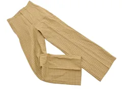 6 ROKU ビューティー＆ユース ユナイテッドアローズ ウール混 チェック ワイド パンツ size34/ベージュ ◇■ レディース