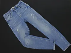 ZARA ザラ ダメージ加工 テーパード デニムパンツ size40/青 ■■ レディース