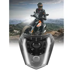 Chelhead K.T.M. ダートバイク用 LEDヘッドライト 66W 3000LM IP67防水 ハイロービーム付き 高輝度LEDチップ モトクロス ATV TC FE TE EXC XCW SXF SX 125-530 SMC R 690
