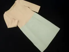 DAISY LIN FOR FOXEY デイジーリン フォー フォクシー ウール混 ワンピース size38/ベージュｘ薄緑 ◇■ レディース