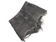 Alexander Wang アレキサンダーワン カットオフ デニム ショート パンツ size26/黒 ■◆◎レディース