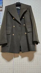 ZARA ダブルブレスト コート カーキ L