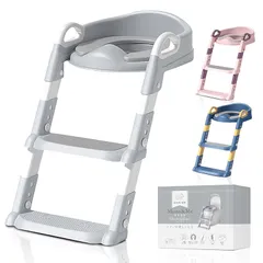 Mama＆Me 補助便座 【助産師監修】【６段階高さ調整ｘ拘りの安定感】【最高級PUシート?予備カバー付】 子供 おまる トイレトレーニング 【超軽量1kg?耐荷重80kg】【高級ギフト用パッケージ?写真付きカンタン説明書】適合率98%以上 （グレー） 0