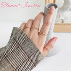 重ねて付けてもオシャレ♪シルバーS925 /ゴールドのウェーブ♡リング＊地金にはsilver925使用♪＊18金コーティング＊RHPプラチナ仕上げ＊