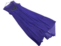 LAUTREAMONT ロートレアモン ビーズ ノースリーブ 結婚式二次会 ドレス ワンピース size38/紫 ■■ レディース