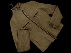 COMME CA ISM コムサイズム ウール混 フリンジ スタンドカラー ジャケット sizeM/ベージュ ◇■ レディース