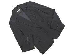 NATURAL BEAUTY BASIC ナチュラルビューティーベーシック ストライプ テーラード ジャケット sizeM/濃紺 ◇■ レディース