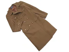 ROPE ロペ ウール100% ステンカラー コート size9AT/茶 ◇■ レディース