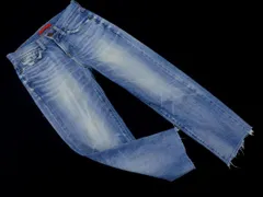 RED CARD レッドカード ダメージ加工 カットオフ デニムパンツ size22/青 ■■ レディース