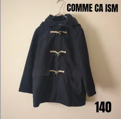 COMME CA ISM　コムサイズム　フェイクウール　ダッフルコート　ネイビー　140cm