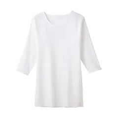 【新品】 [グンゼ] インナー 快適工房 丸首七分袖スリーマー 綿100% 日本製 肌着 KQ5047 レディース ホワイト L 1