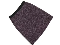 INDIVI インディヴィ ウール混 ツイード Aライン 台形 スカート size38/ボルドーｘ濃紺 ◇■ レディース