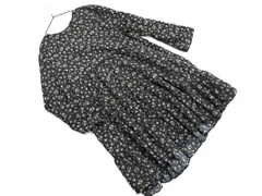 ZARA ザラ 花柄 チュニック ブラウス シャツ sizeL/黒 ◇■ レディース