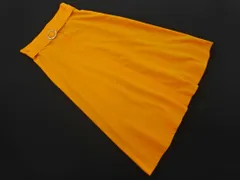 新品 NOLLEY'S ノーリーズ ベルト 付き フレア スカート size38/オレンジ ■■ レディース