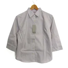 ユニクロ シャンブレーブラウス 7分袖 未使用 コットン100% トップス レディース Lサイズ グレー UNIQLO