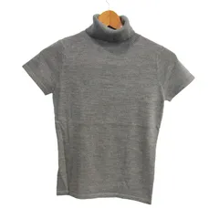 ナチュラルビューティーベーシック ニット セーター 半袖 ウール ブランド トップス レディース Sサイズ グレー NATURAL BEAUTY 【中古】