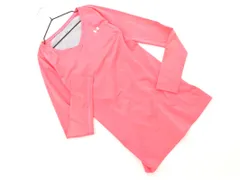 UNDER ARMOUR アンダーアーマー ロゴ メッシュ 切替 トレーニングウェア カットソー sizeMD/蛍光ピンクxグレー ■■ レディース