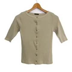 エフデ ニットカーディガン 5分袖 ブランド トップス レディース 2サイズ ベージュ ef-de 【中古】