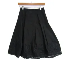 レリアン フレアスカート ブランド ボトムス 日本製 黒 レディース 7サイズ ブラック Leilian 【中古】