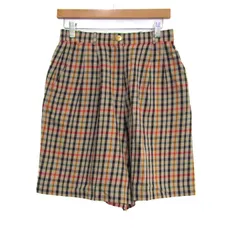 ダックス ショートパンツ キュロットスカート ブランド ボトムス 日本製 レディース Lサイズ ベージュ×ネイビー×ブラウン DAKS 【中古】