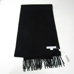 ジョンストンズ マフラー 未使用 カシミヤ スコットランド製 ブランド メンズ レディース ブラック JOHNSTONS