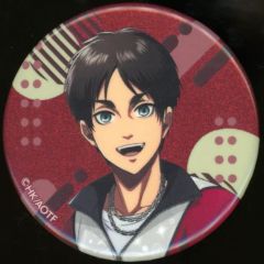 [Used] Badges and Pins Eren Yeager(Upper body)Attack Titan×ROUND1 Original Illustration Retro Fashion Version Trading Glitter Can Badge