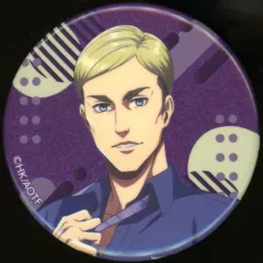 【中古】バッジ・ピンズ エルヴィン・スミス(上半身) 「進撃の巨人×ROUND1 描き下ろし レトロ風ファッションver. トレーディンググリッター缶バッジ」