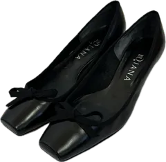 Z1639【美品】DIANAダイアナ　パンプス　靴シューズ　ブラックリボン　レディース　22 2/1サイズ