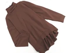 ZARA ザラ 裏起毛 タートルネック 切替 カットソー sizeL/茶 ◇■ レディース