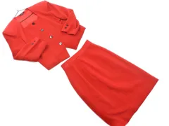 ROPE ロペ ウール混 セットアップ ジャケット スカート スーツ sizeM/赤 ◇■ レディース