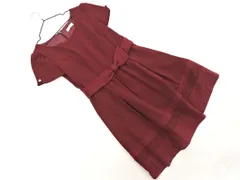 Feroux フェルゥ リボン Aライン ワンピース size2/赤 ◇■ レディース