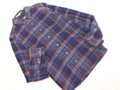 BEAUTY & YOUTH ビューティ&ユース ユナイテッドアローズ チェック シャツ sizeM/紺ｘオレンジ ◇■ メンズ