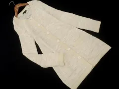 INDIVI インディヴィ ウール混 ロング カーディガン size38/オフホワイト ◇■ レディース