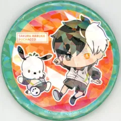 【中古】バッジ・ピンズ 桜遥×ポチャッコ 「WIND BREAKER×サンリオキャラクターズ POP UP SHOP 第2弾 ホログラム缶バッジ(ミニキャラ)」