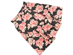TO BE CHIC トゥービーシック 花柄 フレア スカート size40/黒ｘピンク ■■ レディース