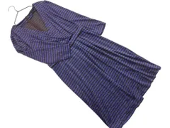 ANAYI アナイ ベロア 総柄 カシュクール ワンピース size茶ｘ青 ◇■ レディース