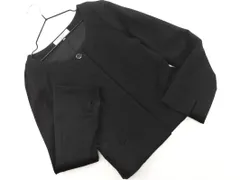 NATURAL BEAUTY BASIC ナチュラルビューティーベーシック ウール混 ノーカラー ジャケット sizeM/黒 ◇■ レディース