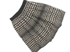 EPOCA エポカ ウール混 千鳥柄 フレア スカート size40/白ｘ黒 ◇■ レディース