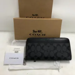 02w20936 コーチ COACH  ラウンドファスナー長財布  ブラック  カンボジア製 メンズ  箱・保存袋等あり  長財布  F25517  【中古品】