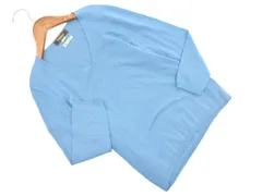 PAUL STUART ポールスチュアート ウール混 Vネック ニット セーター sizeM/青 ◇■ レディース