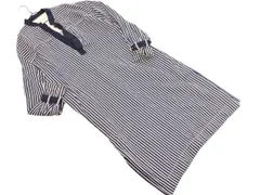 BEAUTIFUL PEOPLE ビューティフルピープル リネン混 ストライプ ワンピース size36/キナリｘ紺 ◇■ レディース