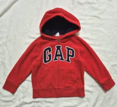 GAP ギャップ レッド 起毛 ジップアップ フーディー キッズ 4T